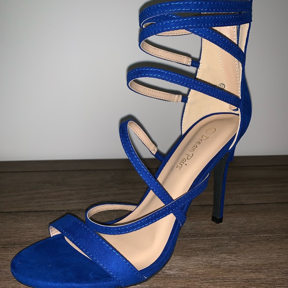 Royal Blue Heels Strappy